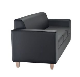 Jemini Iceberg 3 Seat Sofa Pu Black