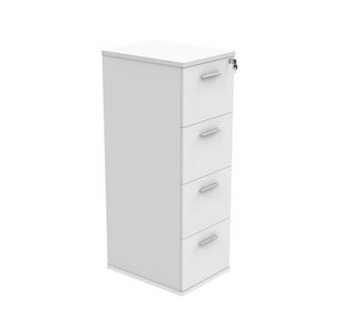 Polaris 4 Drw Filing Cabinet Arc Wht