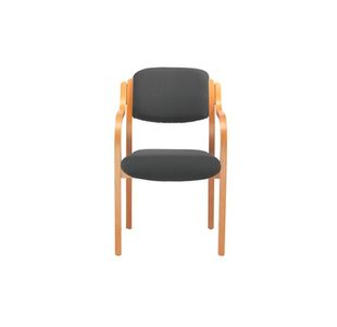 Jemini Wood Frame Arm Chair Charcoal