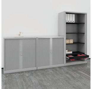 Talos Side Opening Tambour Unit Grey