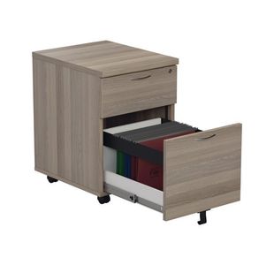 Jemini 2 Drw Mob Ped Grey Oak