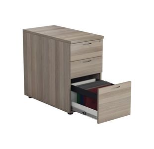 Jemini 3 Drw Desk High Grey Oak