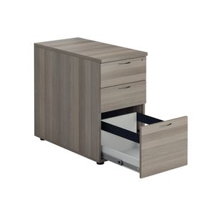 Jemini 3 Drw Desk High Grey Oak