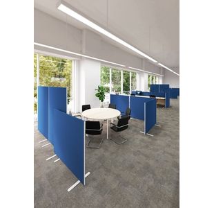 Jemini Straight Mtd Desk Screen Blue