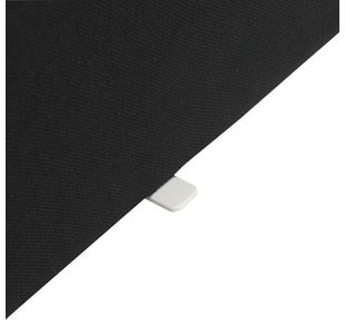 Jemini Straight Mtd Desk Screen Blk