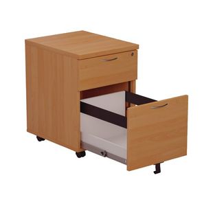 First 2 Drawer Mobile Pedestal Beech