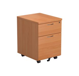 First 2 Drawer Mobile Pedestal Beech