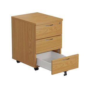 First 3Drw Mobile Pedestal Nova Oak