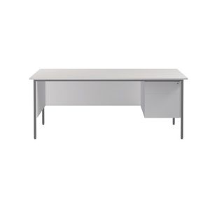 Serrion Rect 2 Drw Ped White