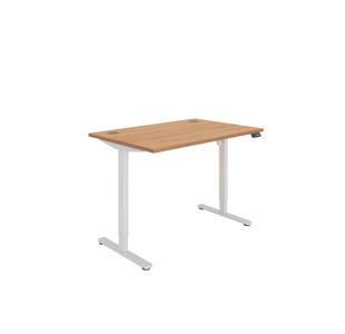 Sm Sit/Stand Desk 1200X800 Beech/Wht