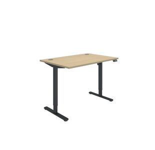 Sm Sit/Stand Desk 1200X800 Oak/Blk