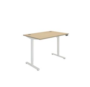 Sm Sit/Stand Desk 1200X800 Oak/Wht