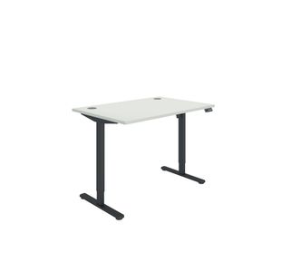 Sm Sit/Stand Desk 1200X800 Wht/Blk