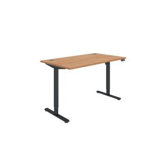 Sm Sit/Stand Desk 1400X800 Beech/Blk