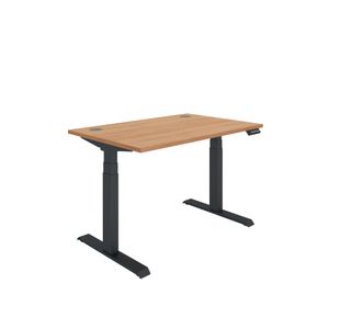 Dm Sit/Stand Desk 1200X800 Beech/Blk