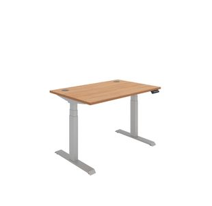 Dm Sit/Stand Desk 1200X800 Beech/Slv