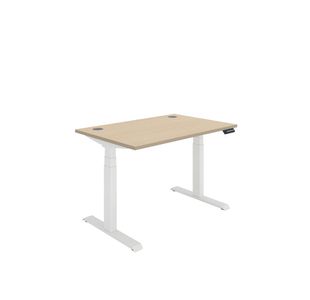 Dm Sit/Stand Desk 1200X800 Oak/Wht