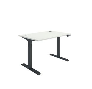 Dm Sit/Stand Desk 1200X800 Wht/Blk