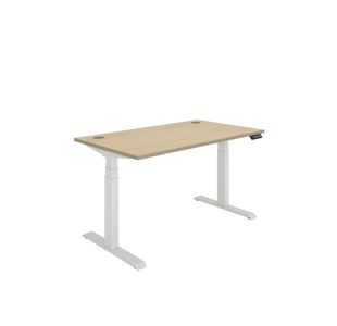 Dm Sit/Stand Desk 1400X800 Oak/Wht