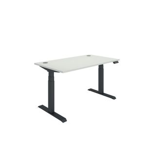 Dm Sit/Stand Desk 1400X800 Wht/Blk