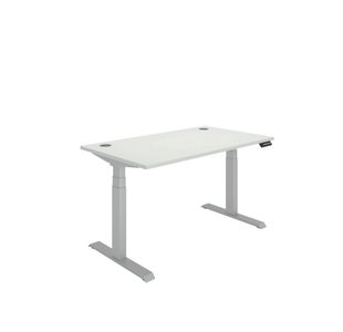 Dm Sit/Stand Desk 1400X800 Wht/Slv