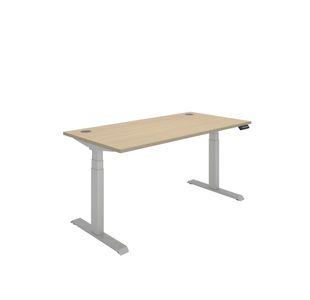 Dm Sit/Stand Desk 1600X800 Oak/Slv