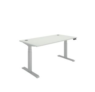 Dm Sit/Stand Desk 1600X800 Wht/Slv