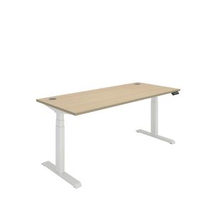 Dm Sit/Stand Desk 1800X800 Oak/Wht