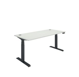 Dm Sit/Stand Desk 1800X800 Wht/Blk