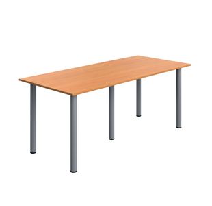 Pole Leg Rect Tbl 1800X800 Bch/Slv