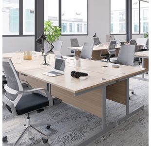 Jemini Single Rect Desk 800 N/Oak