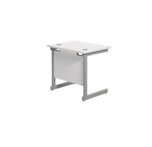 Jemini Single Rect Desk 800 White