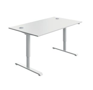 Sm Sit/Stand Desk 1400X800 Wht/Wht