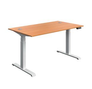 Dm Sit/Stand Desk 1400X800 Bch/Wht