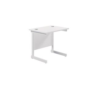 Jemini Single Rect Desk 800 White