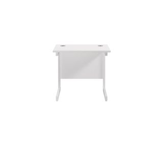 Jemini Single Rect Desk 800 White