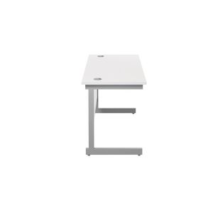 Jemini Rect Desk 1200 White/Silver