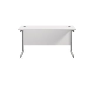 Jemini Rect Desk 1200 White/Silver