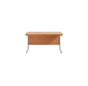 Jemini Single Rect Desk 1400 White