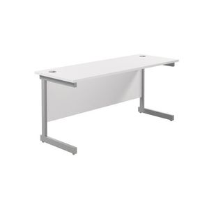 Jemini Single Rect Desk 1600 White