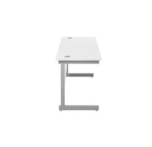 Jemini Single Rect Desk 1600 White