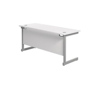 Jemini Single Rect Desk 1600 White