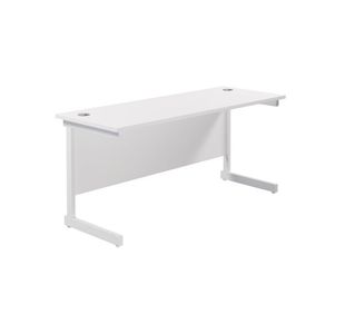 Jemini Single Rect Desk 1600 White