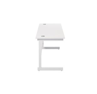 Jemini Single Rect Desk 1800 White