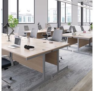 Jemini Rect Desk 1200 Beech/Silver