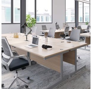 Jemini Rect Desk 1200 N/Oak/Silver