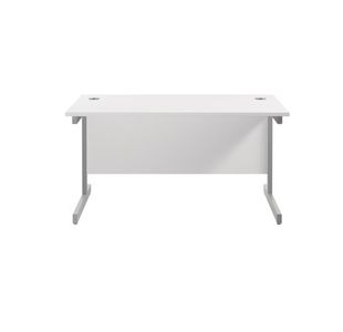 Jemini Rect Desk 1200 White/Silver