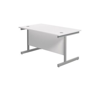 Jemini Rect Desk 1200 White/Silver