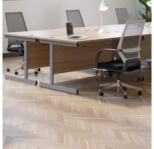 Jemini Single Rect Desk 1400 N/Oak