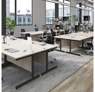 Jemini Single Rect Desk 1400 N/Oak